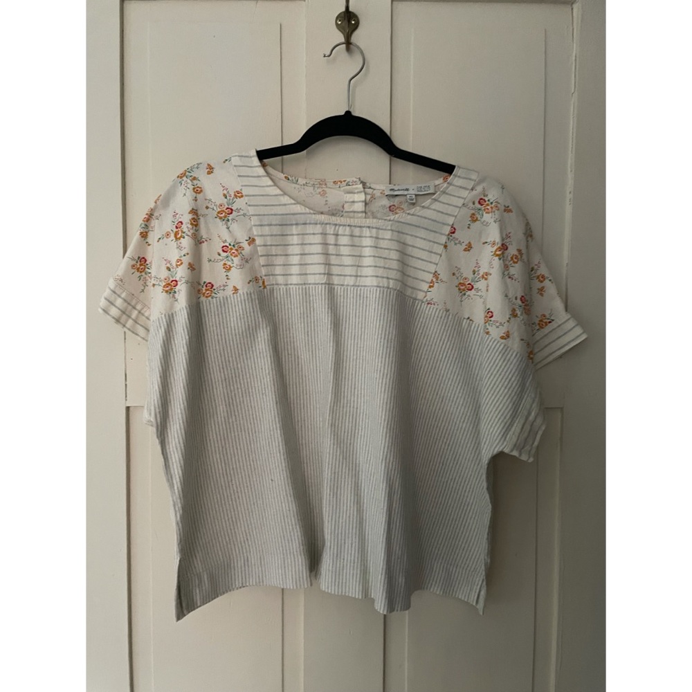 Madewell mixed print top
